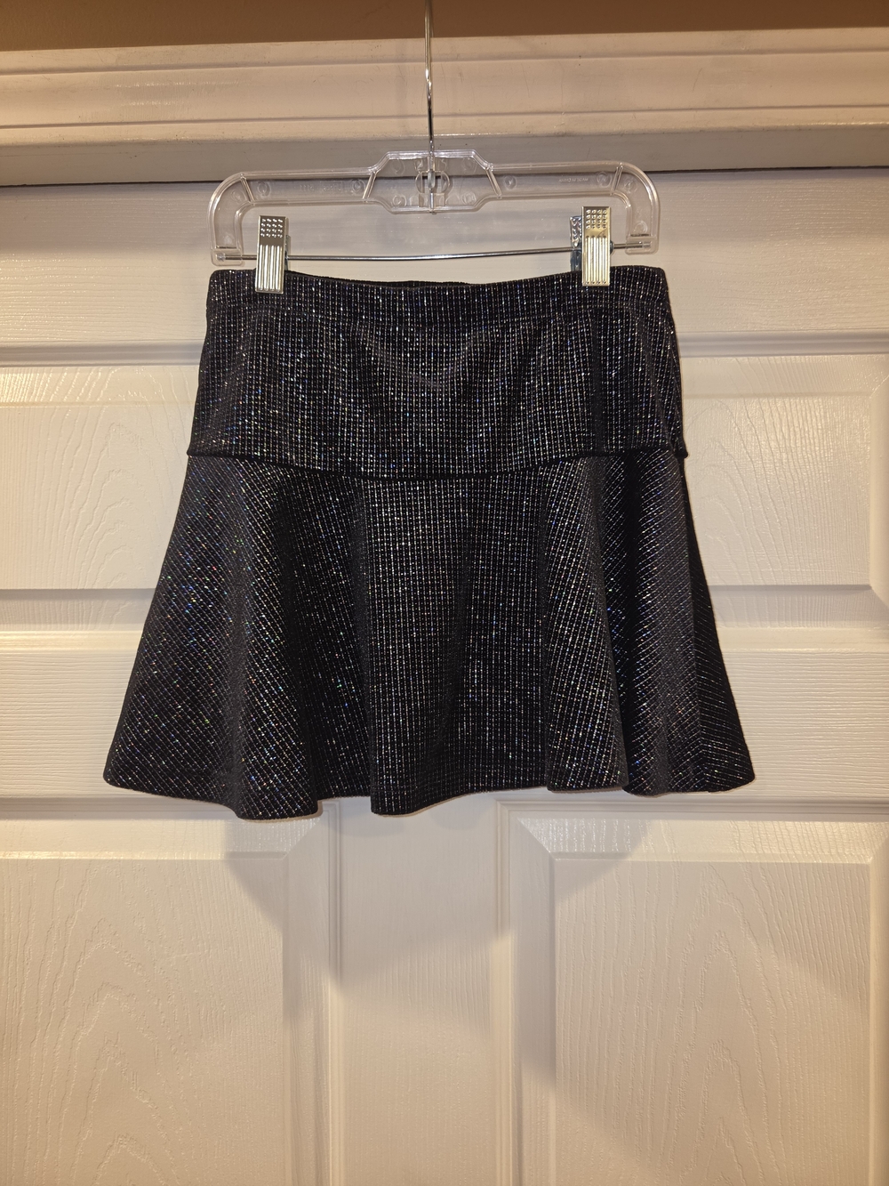 Sparkle Flared Black Skirt